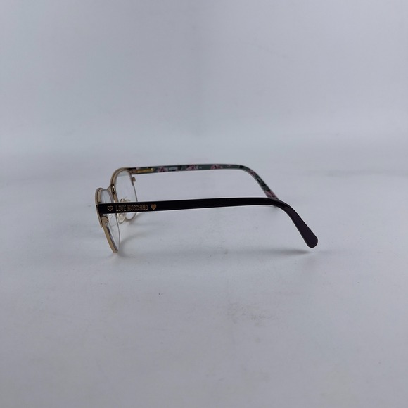 Love Moschino MOL526 0T7 Unisex Eyeglasses Frame Black Cat Eye Half Rim 145mm - Picture 3 of 12